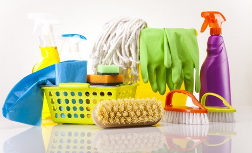 Cleaner preparing a property clean in Docklands