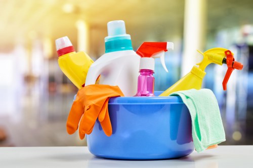 Professional office cleaning in Docklands reception area