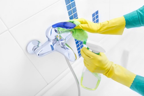 Cleaner reviewing service scope and payment information