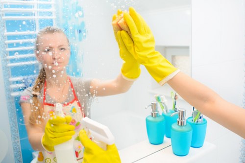 Cleaning chemicals stored and handled safely